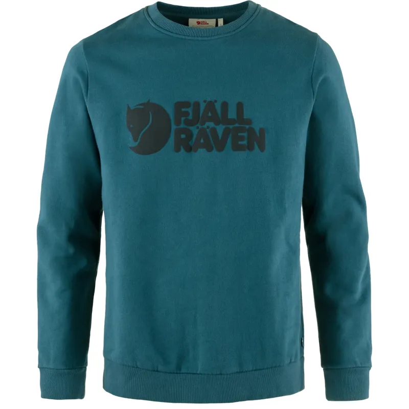Fjallraven Mens Fjallraven Logo Sweater Deep Sea