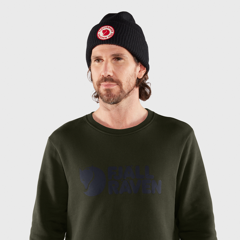 Fjallraven Mens Fjallraven Logo Sweater Deep Sea-7