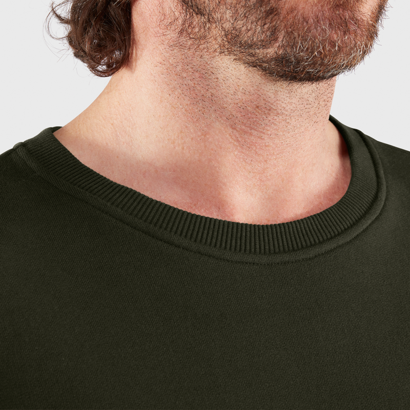 Fjallraven Mens Fjallraven Logo Sweater Mustard Yellow-8