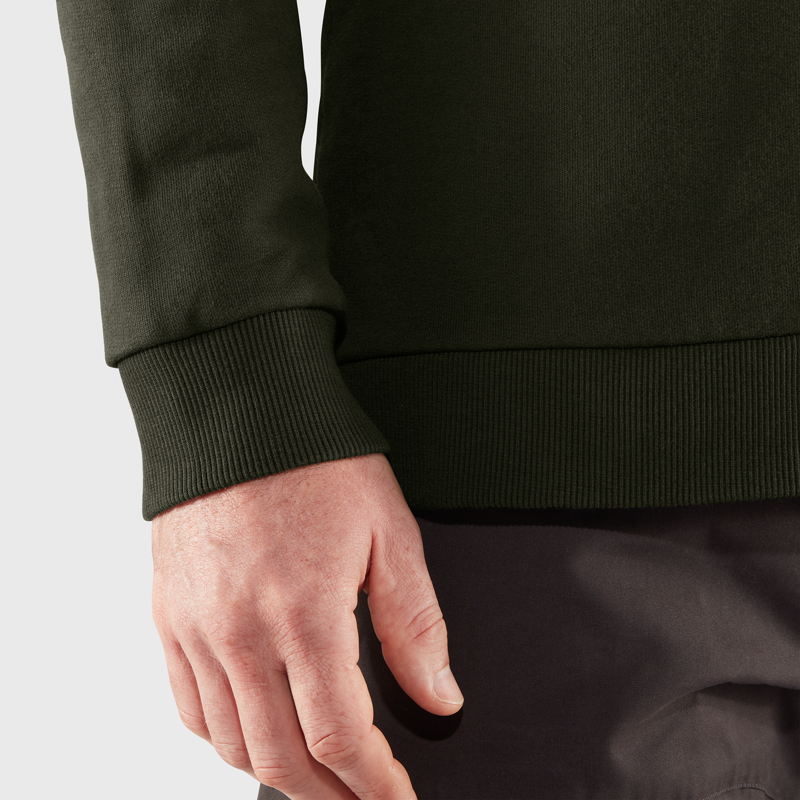 Fjallraven Mens Fjallraven Logo Sweater Deep Sea-9