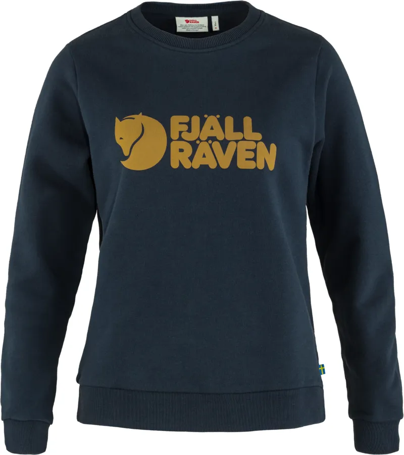 Fjallraven Womens Fjallraven Logo Sweater Dark Navy-1