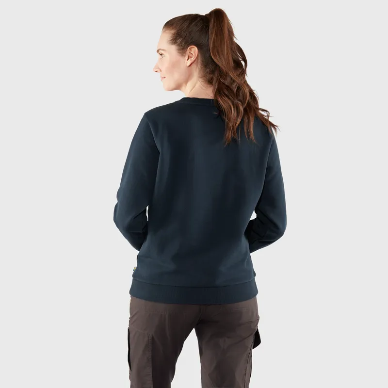 Fjallraven Womens Fjallraven Logo Sweater Dark Navy-4