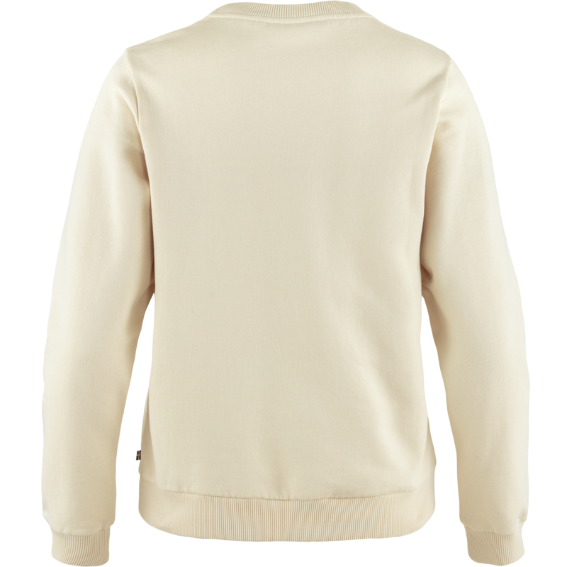 Fjallraven Women's Logo Sweater Chalk White /Flame Orange-1
