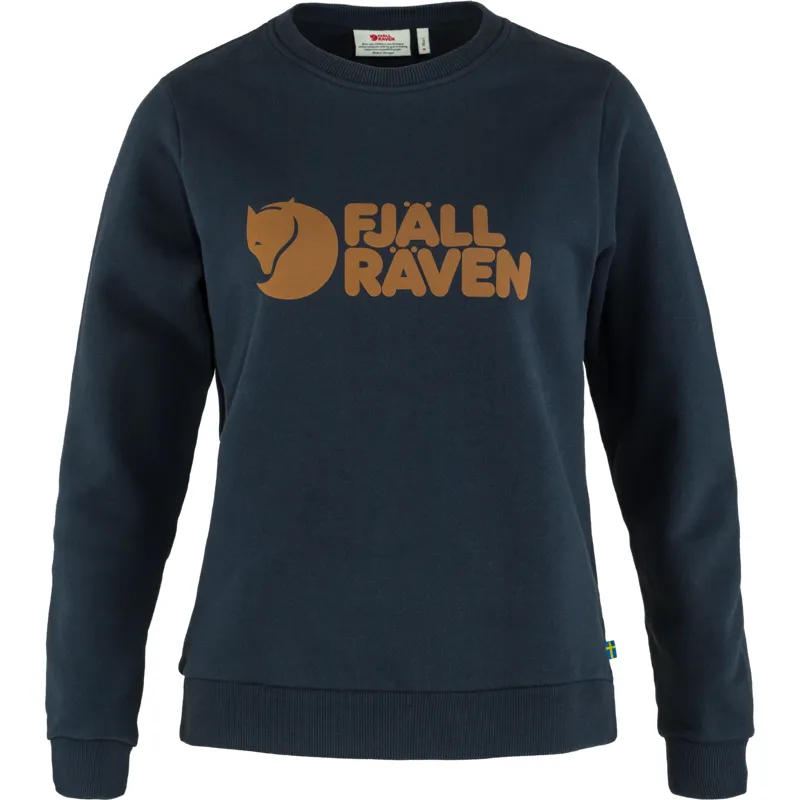 Fjallraven Women's Logo Sweater Dark Navy/Chestnut