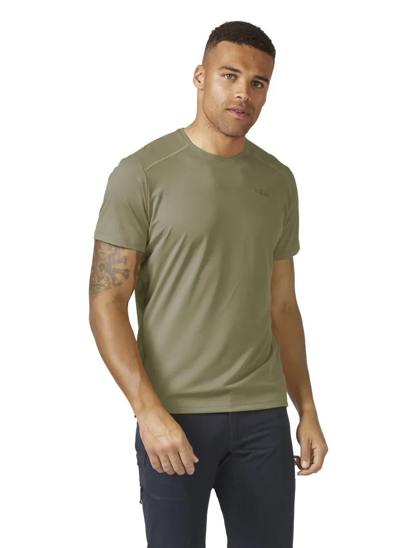 Rab Mens Force Lightweight Short Sleeve T-Shirt Light Khaki-1
