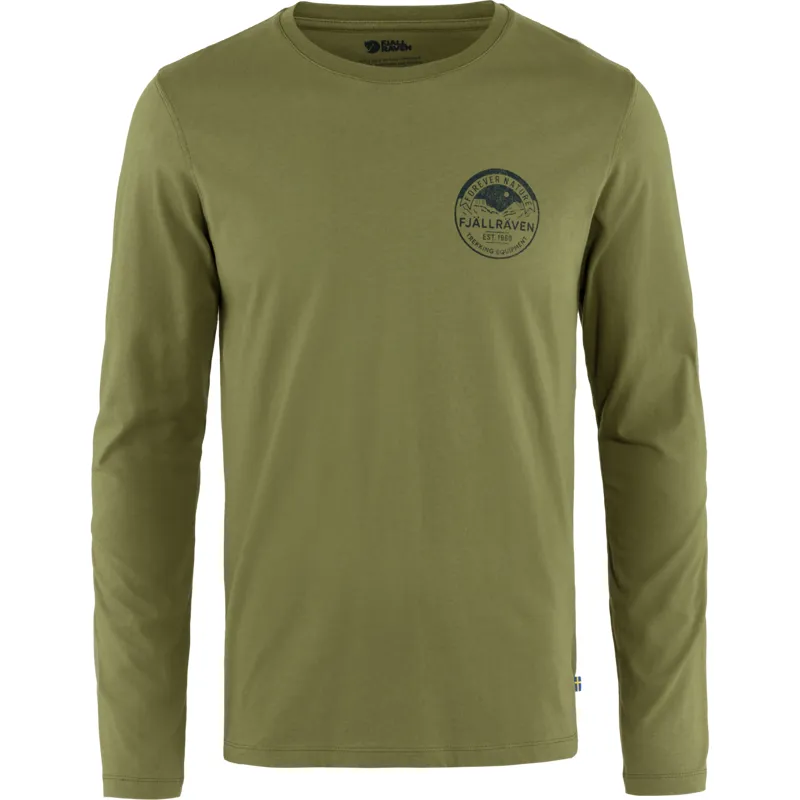 Fjallraven Mens Forever Nature Long Sleeve T-Shirt Caper Green