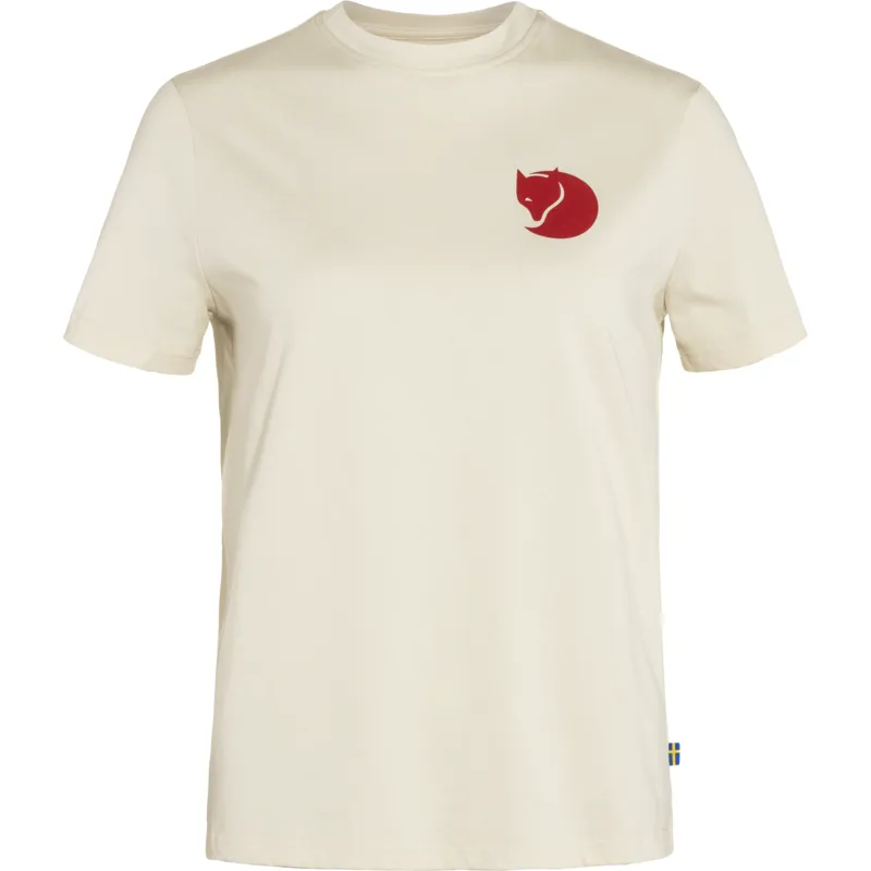 Fjallraven Womens Fox Boxy Logo T-Shirt Chalk White