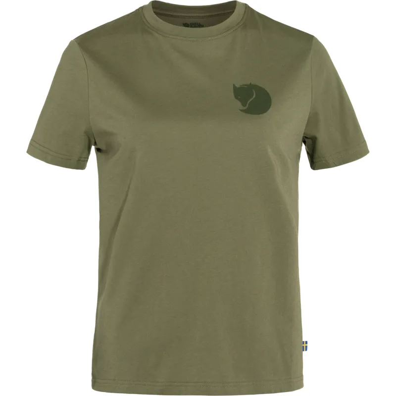 Fjallraven Womens Fox Boxy Logo T-Shirt Green