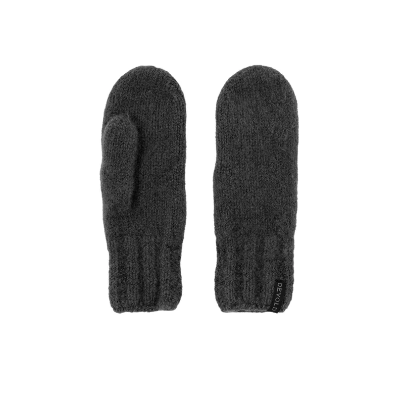 Devold Nansen Wool Mitten Anthracite