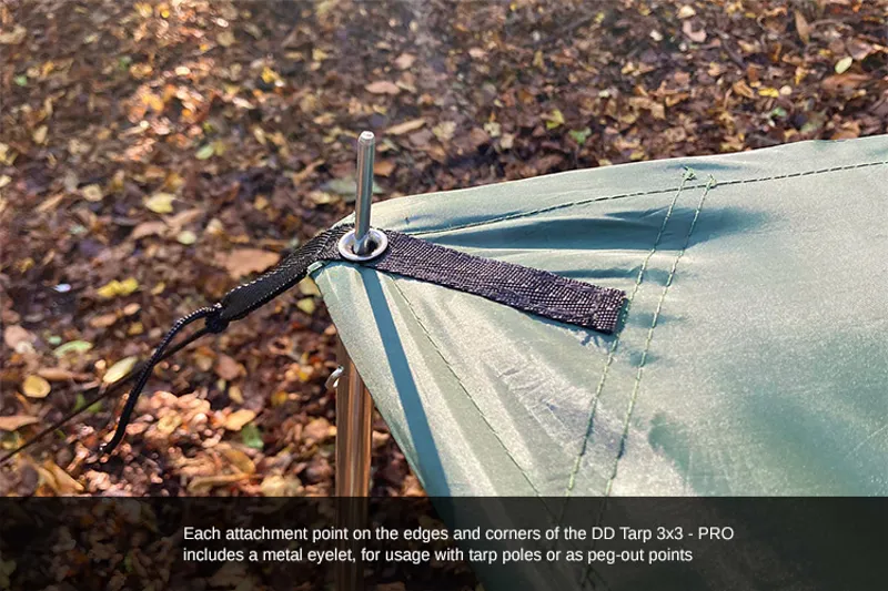 DD Hammocks Tarp 3x3 Pro Olive Green-2