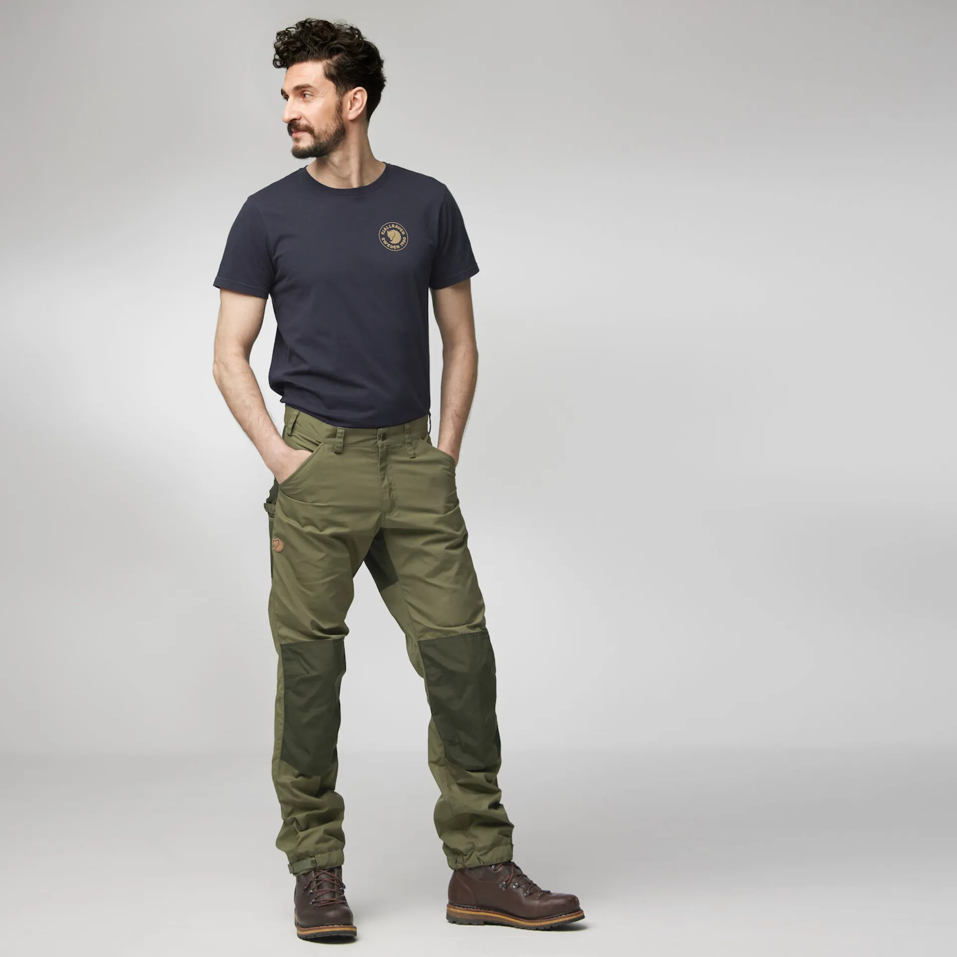 Fjallraven Mens Greenland Trail Trousers Dark Olive