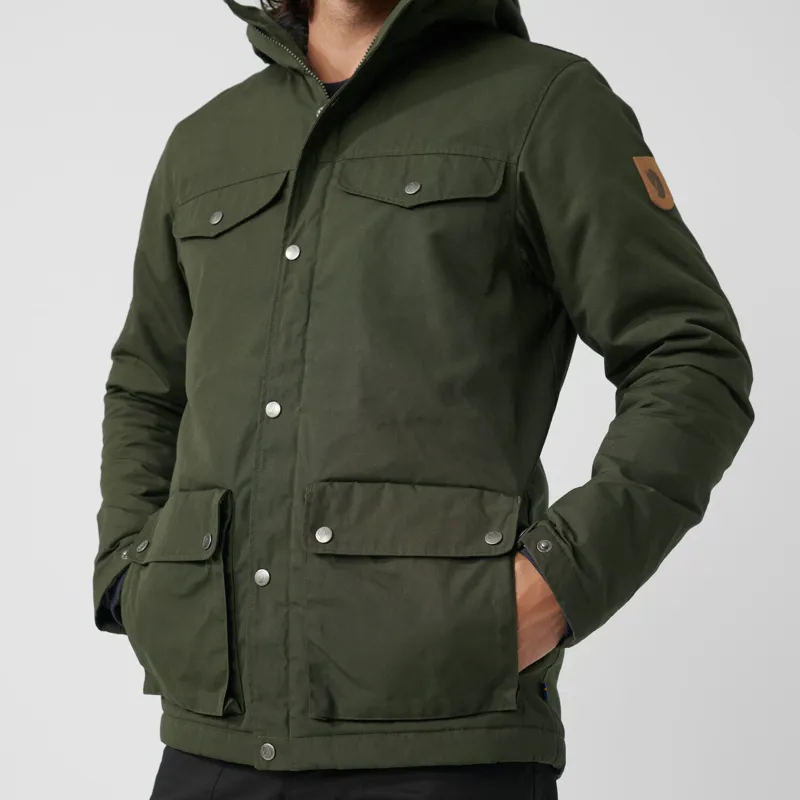Fjallraven Mens Greenland Winter Jacket Green/Dark Grey-6