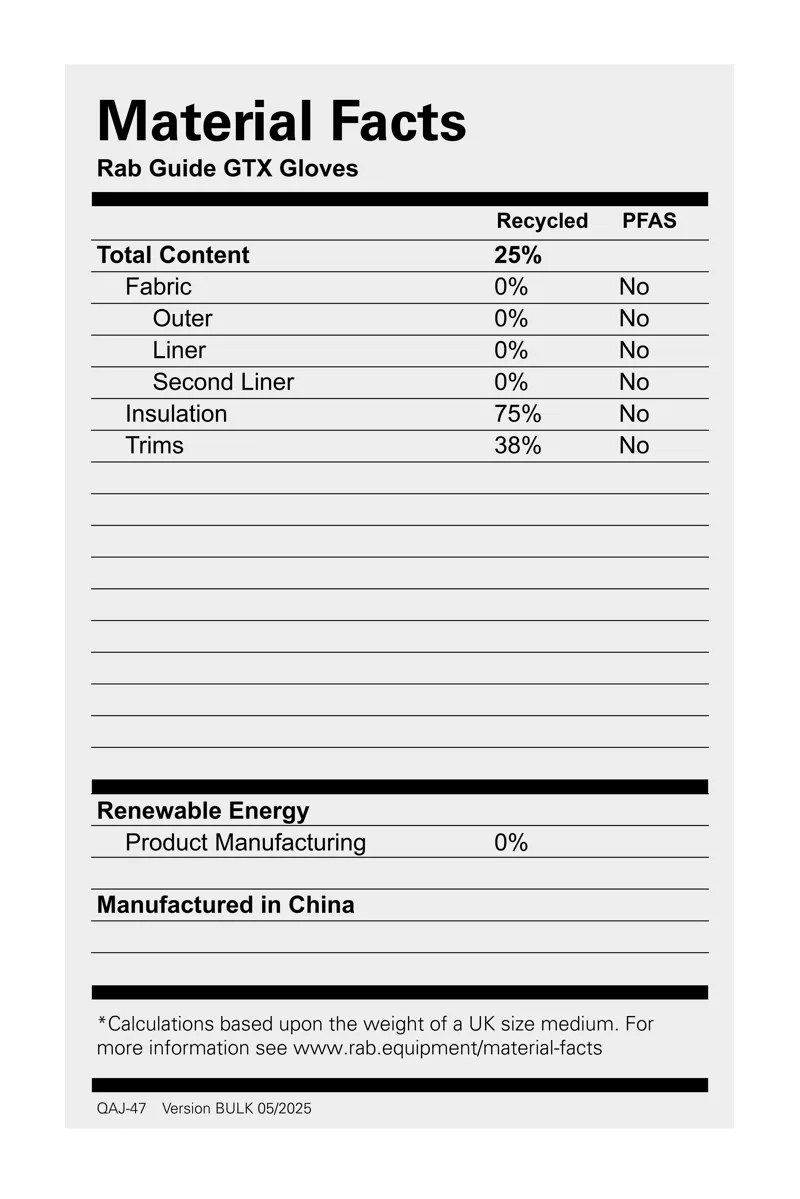 Rab Guide GTX Gloves Black/ Tan-1