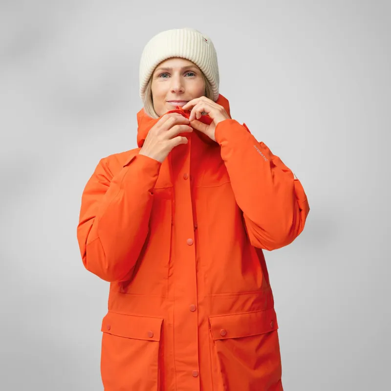 Fjallraven Women's HC Hydratic Padded Trail Jacket Flame Orange-4