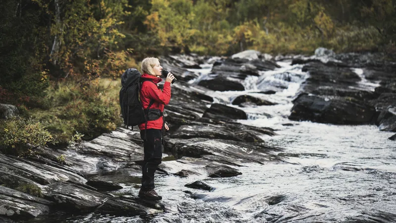Tierra Womens Back Up Jacket Relaxed Fit Red-2