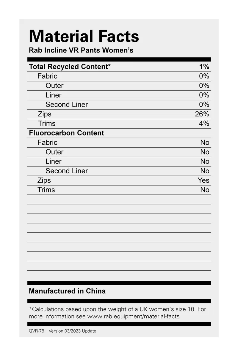 Rab Womens Incline VR Pants Beluga-5