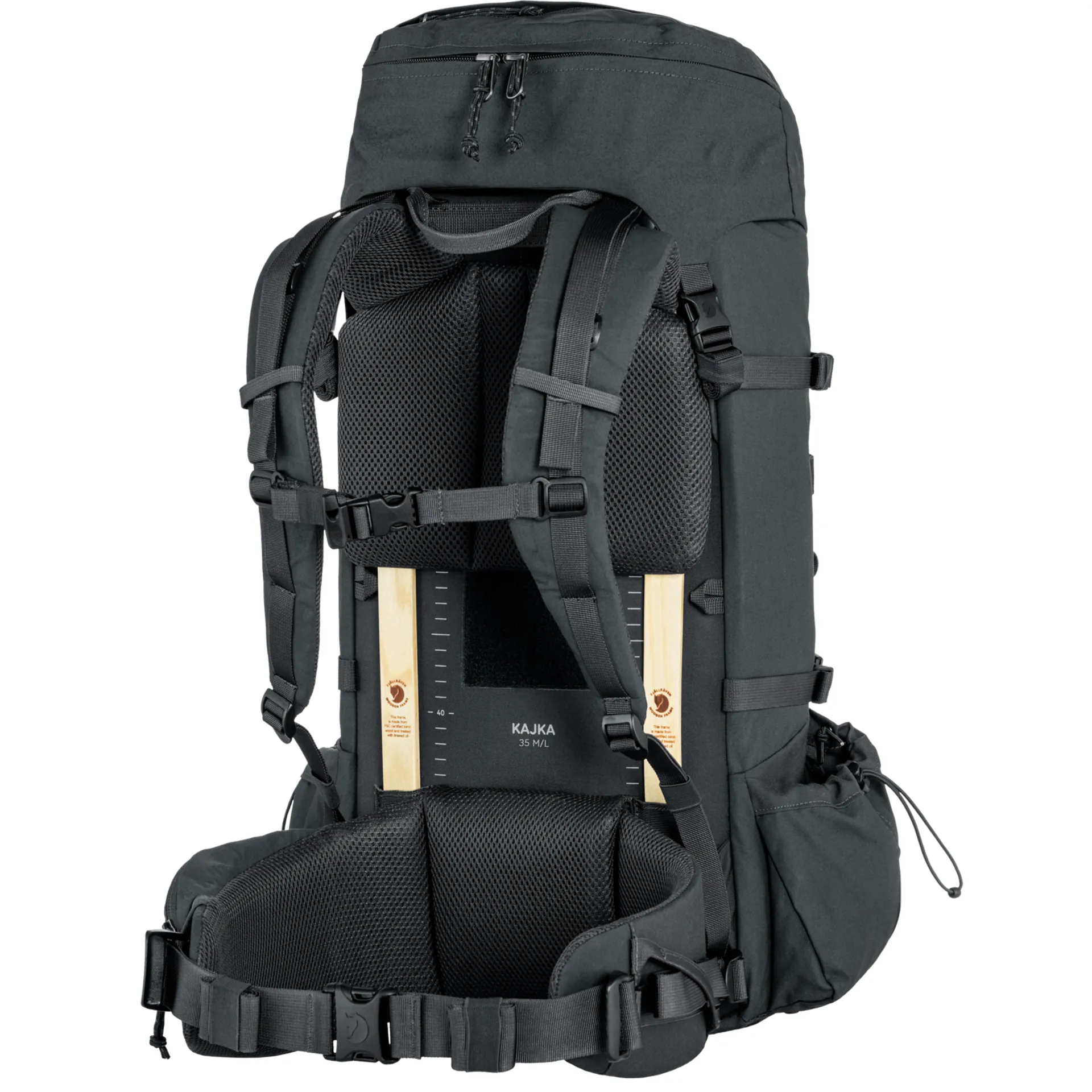Fjallraven Kajka 35 Backpack - Coal Black - M/L