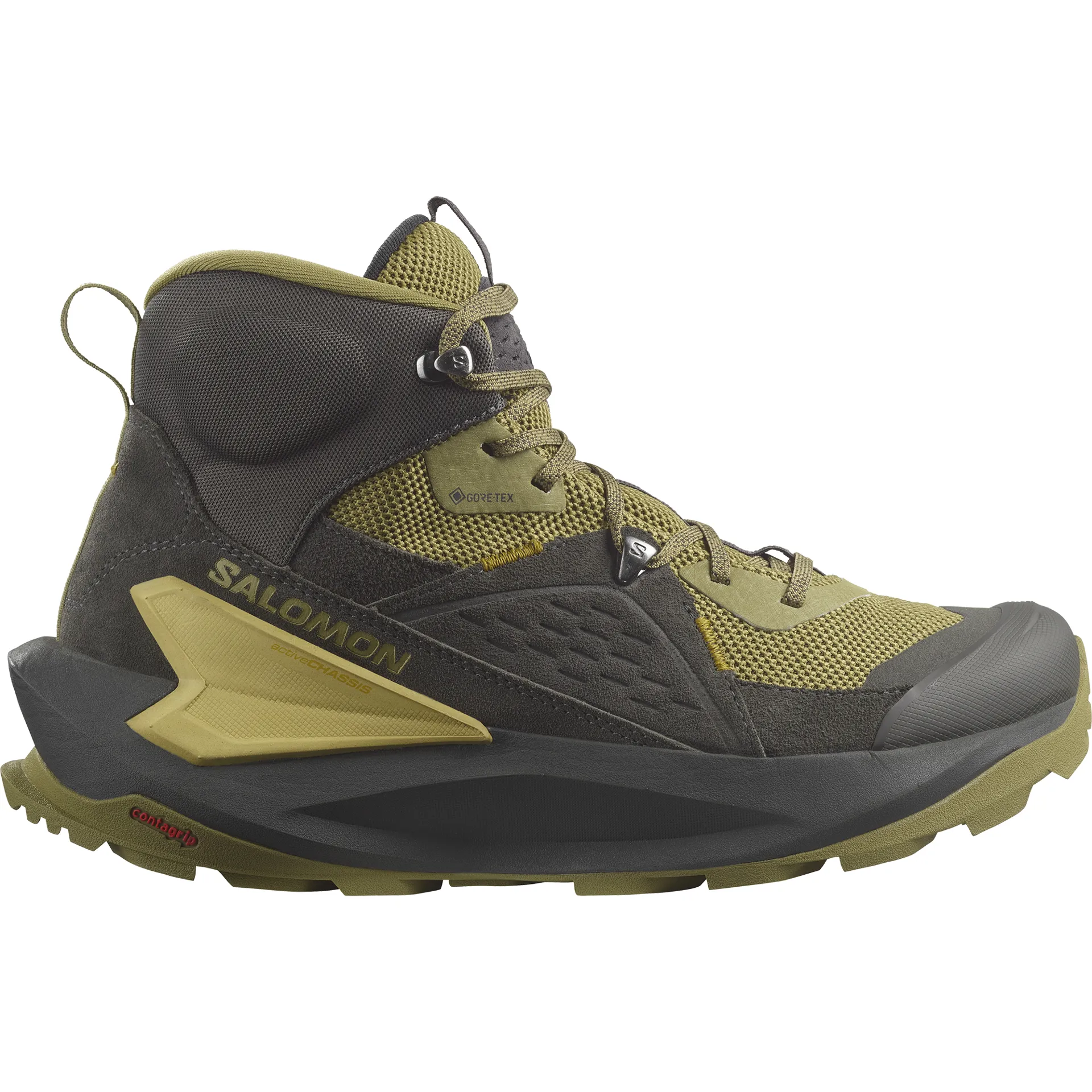 Salomon Mens Elixir Mid GTX Black/Dried Herb/Southern Moss