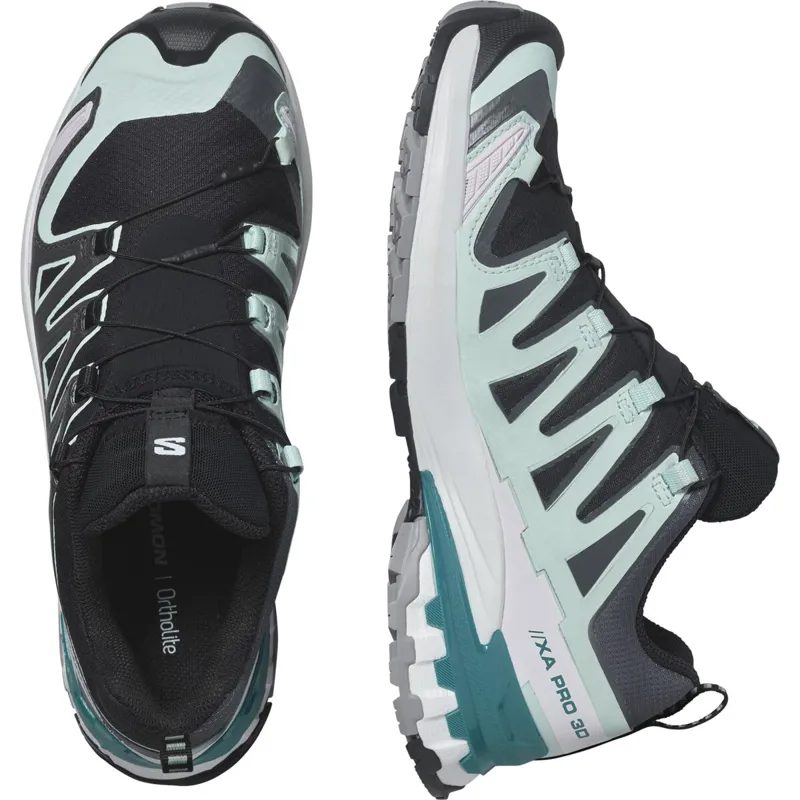 Salomon Women's XA Pro 3D V9 GTX Running Shoes Black/Aqua/Blue-5