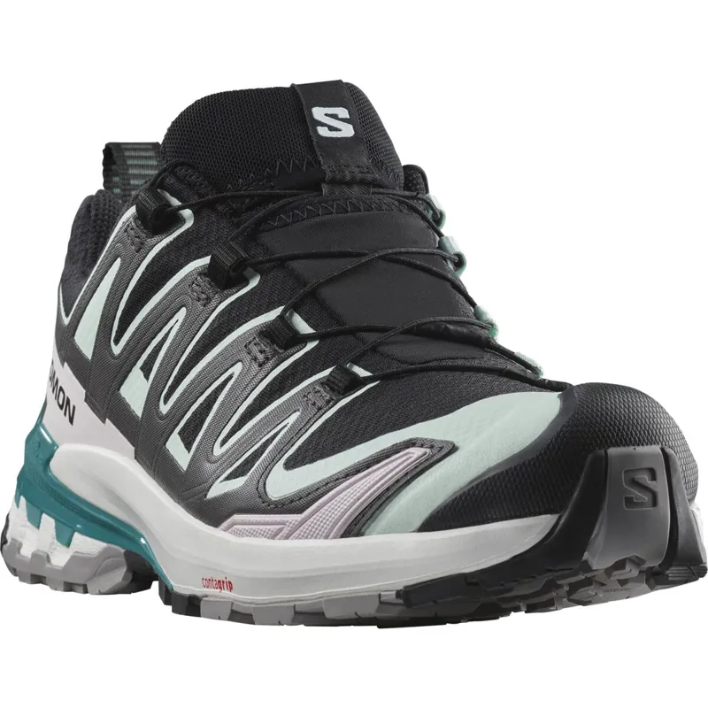 Salomon Women's XA Pro 3D V9 GTX Running Shoes Black/Aqua/Blue-3