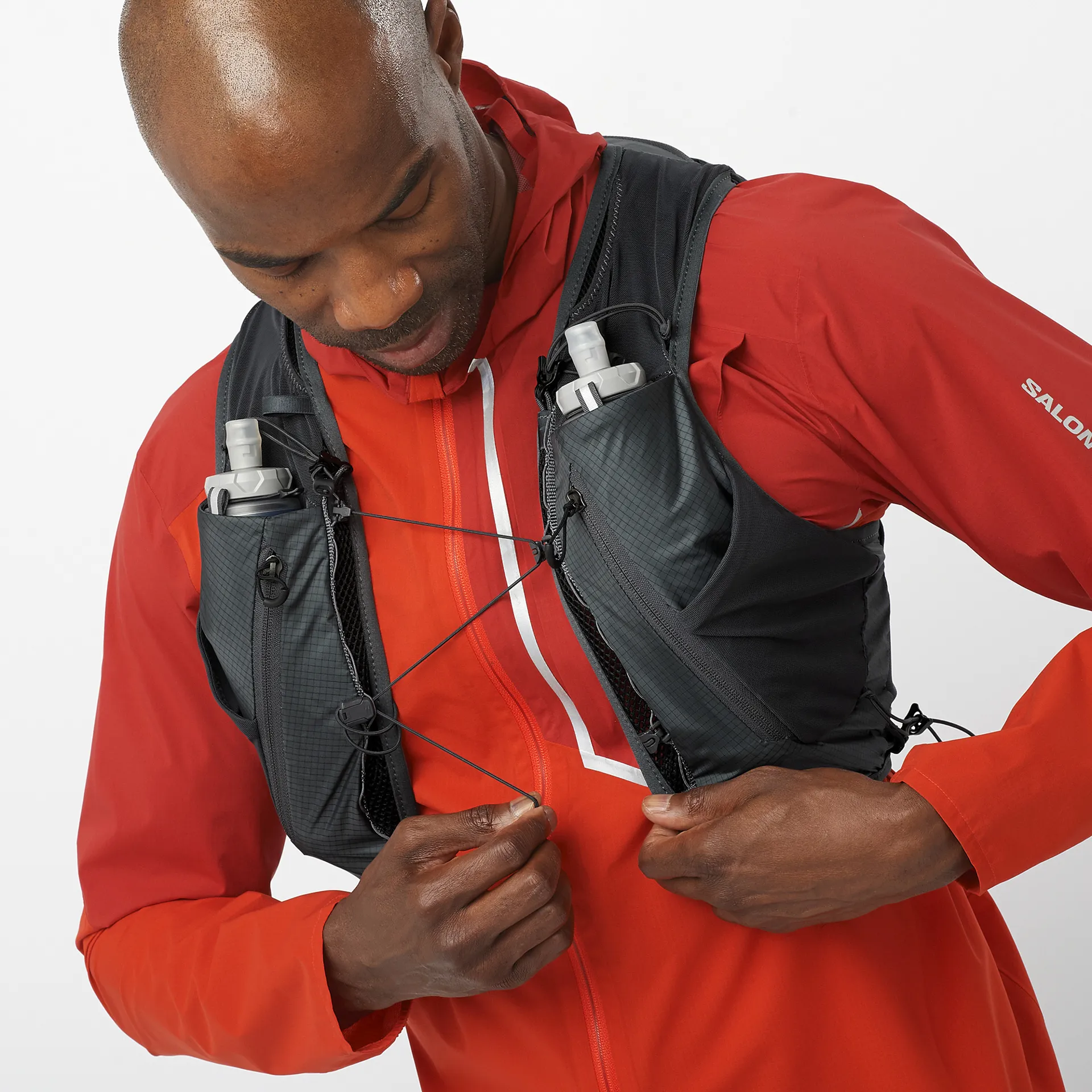 Salomon サロモン ADV SKIN CROSS SEASON 15L Salomon Adv Skin X Season 15 Set Ebony/Alloy Hydration Packs