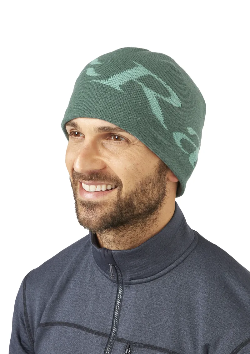 Rab Logo Beanie Green Slate/Glacier Blue-1