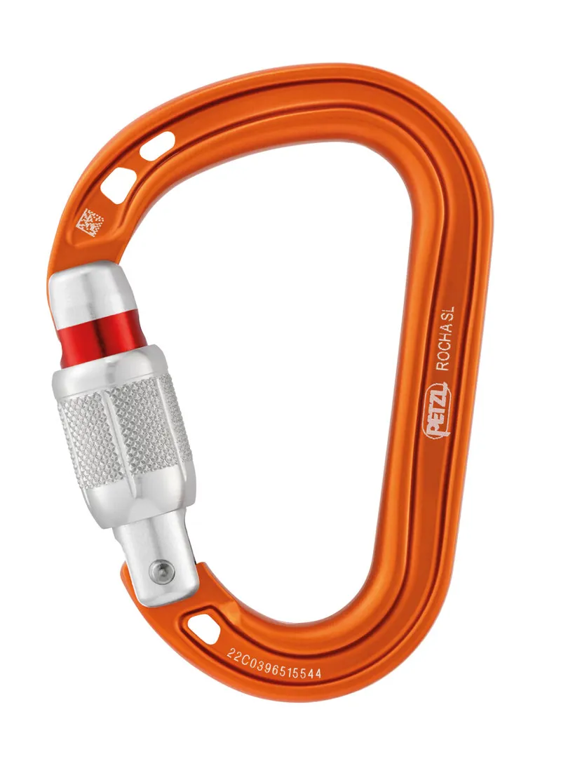 Petzl Rocha Screwgate Carabiner Orange