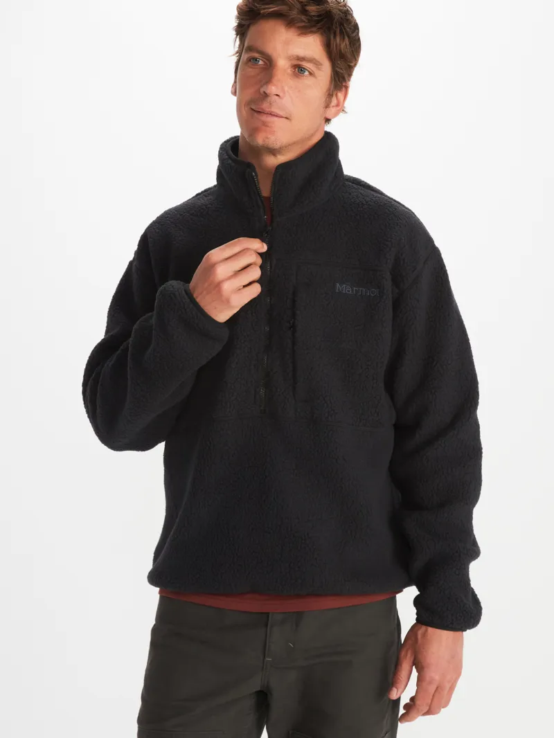 Marmot Mens Aros Fleece 1/2 Zip Black-2