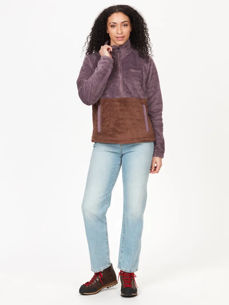 Marmot Womens Homestead Fleece 1/2 Zip Hazy Purple/Pinecone-4