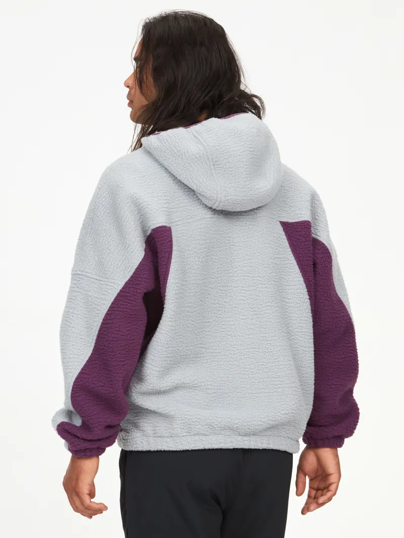 Marmot Mens Super Aros Fleece Hoodie Sleet/Purple Fig-2