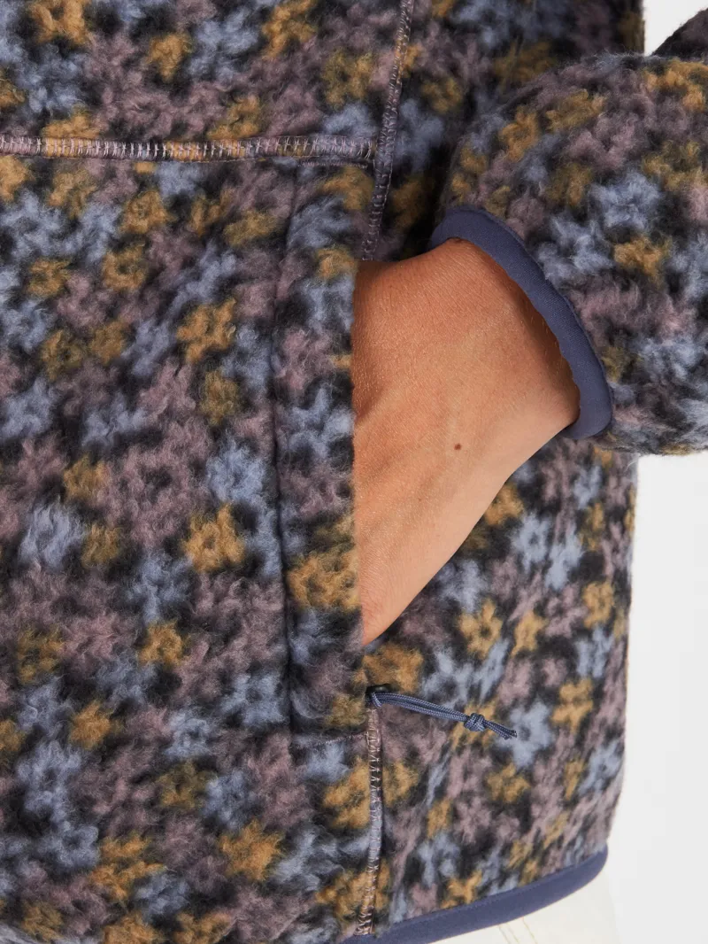 Marmot Womens Aros Printed Fleece Jacket Storm Winter-6