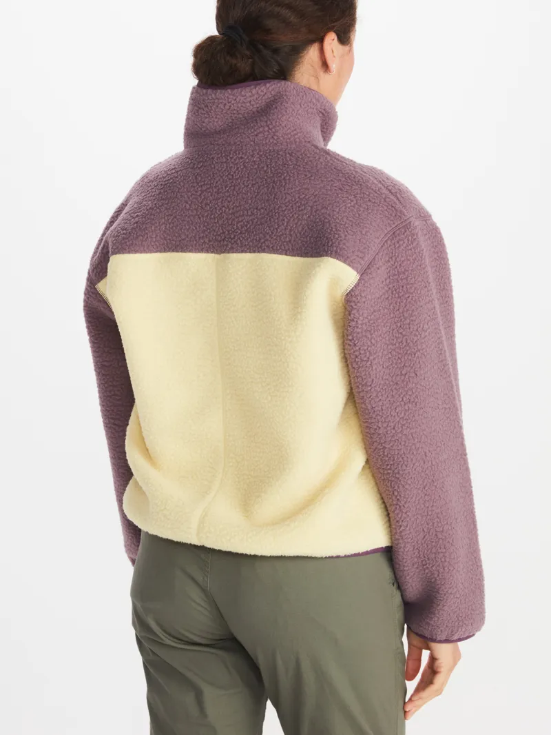 Marmot Womens Aros Fleece 1/2 Zip Hazy Purple/Wheat-2