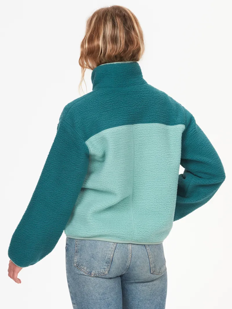 Marmot Womens Aros Fleece 1/2 Zip Dark Jungle/Blue Agave-2