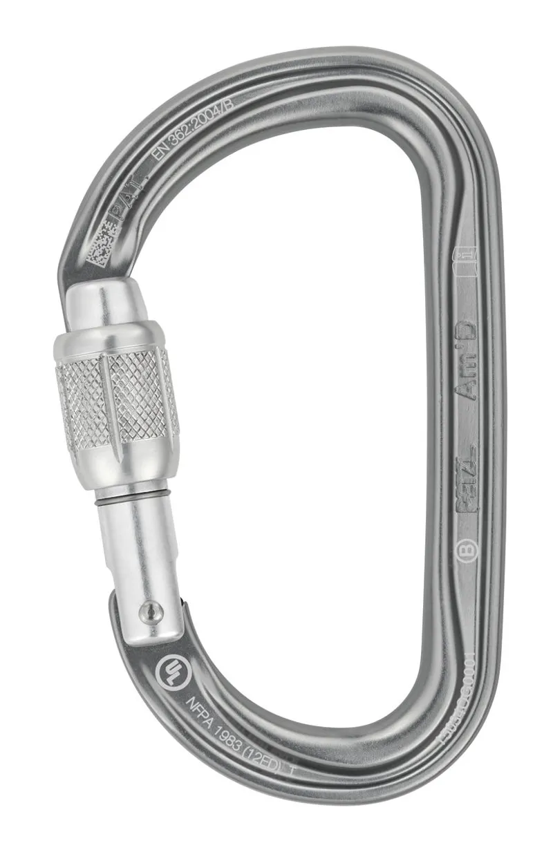 Petzl Am'D Screw Gate Carabiner Grey-1