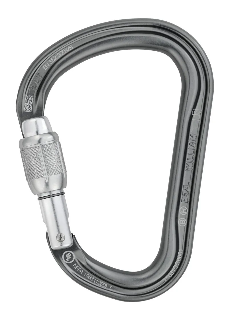 Petzl William Screw Gate Carabiner Grey-1