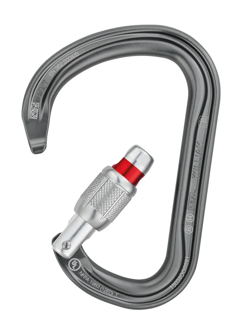 Petzl William Screw Gate Carabiner Grey-2