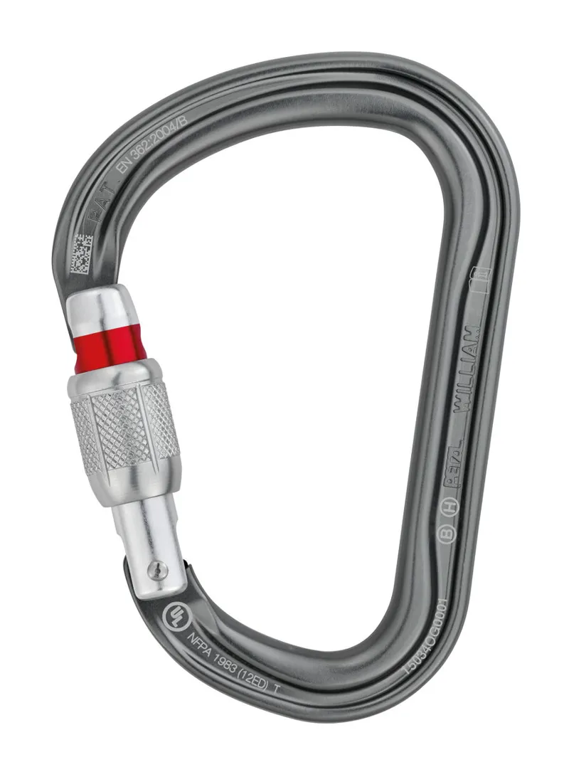 Petzl William Screw Gate Carabiner Grey