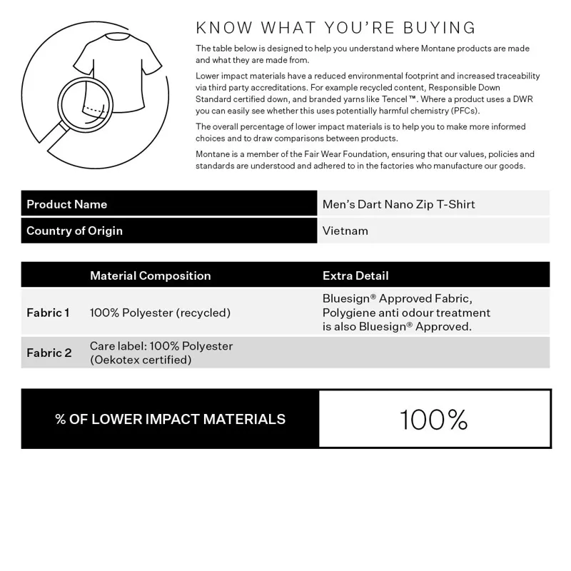 Montane Mens Dart Nano Zip T-Shirt Electric Blue-8