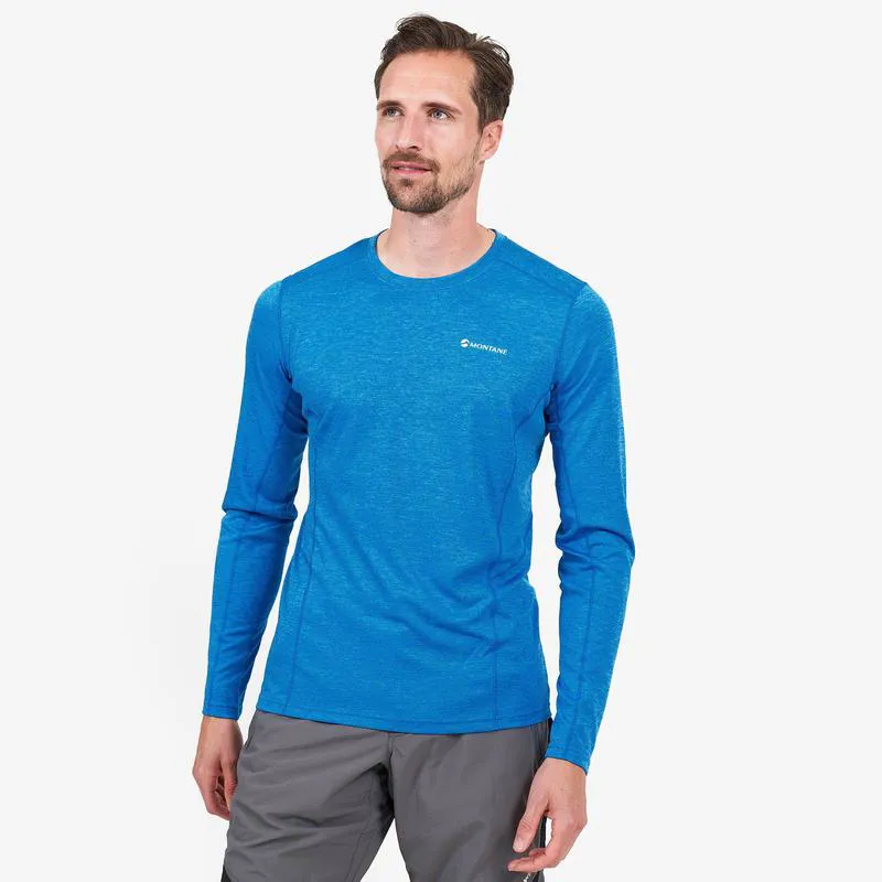 Montane Mens Dart Long Sleeve T-Shirt Electric Blue-3