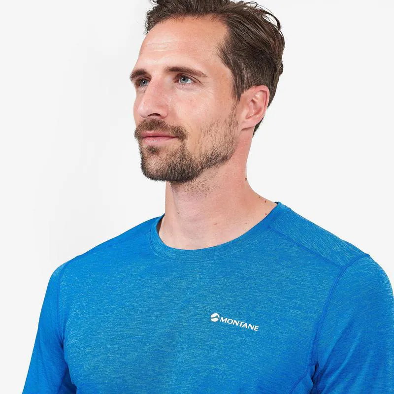 Montane Mens Dart Long Sleeve T-Shirt Electric Blue-2