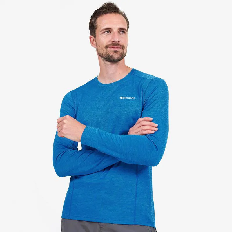 Montane Mens Dart Long Sleeve T-Shirt Electric Blue-1
