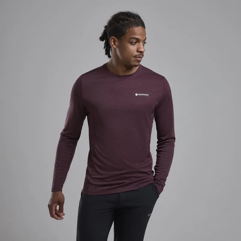 Montane Men's Dart Long Sleeve T-Shirt Dark Garnet-1