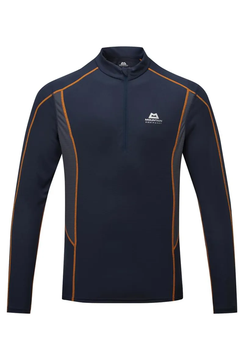 Mountain Equipment Men's Ignis LS Zip Tee Cosmos/Ombre Blue