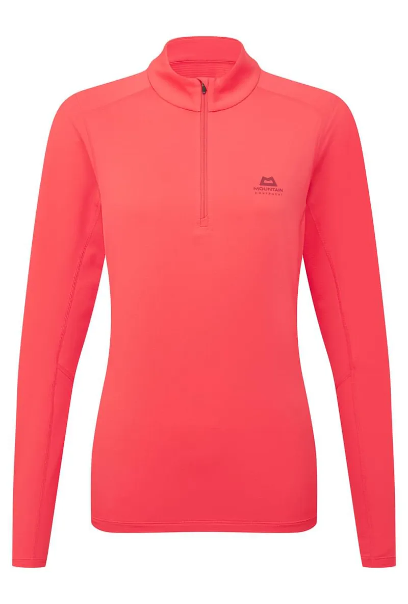 Mountain Equipment Women's Cerrig LS Zip T-Shirt Hibiscus