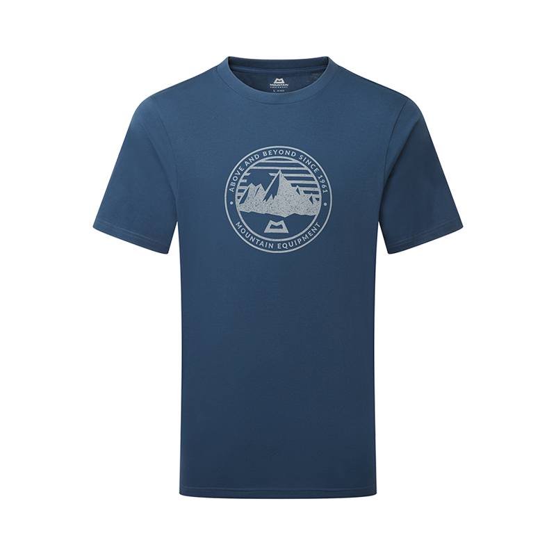Mountain Equipment Mens Roundel Tee Denim Blue