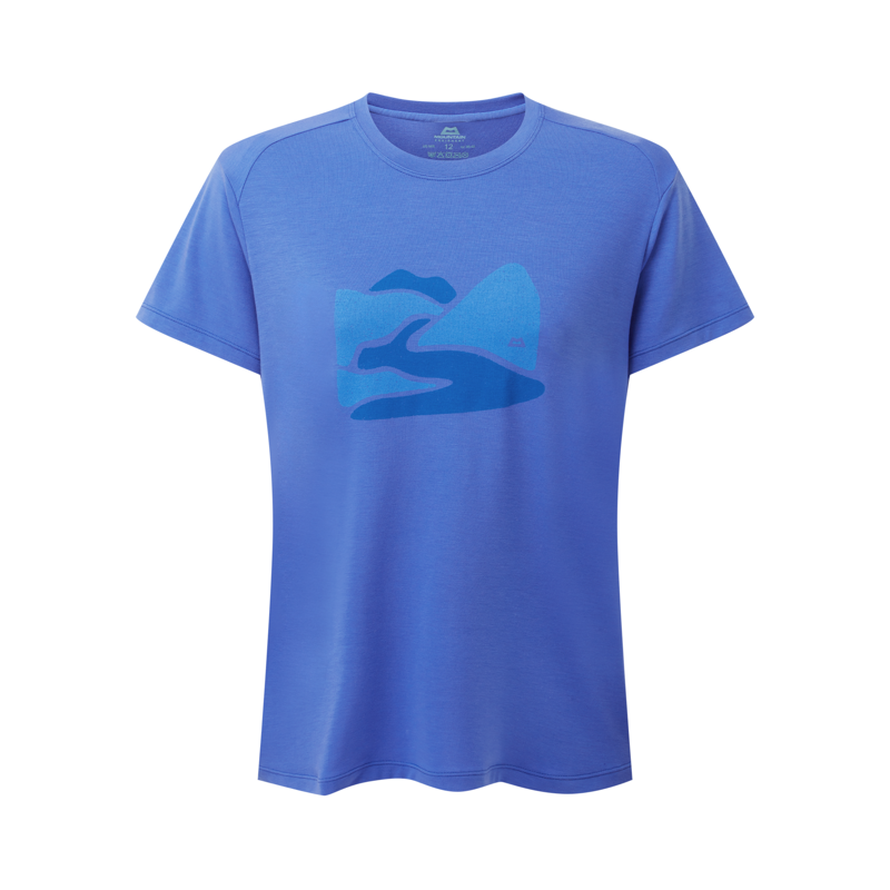 Mountain Equipment Womens Headpoint Graphic Tee Vivid Blue