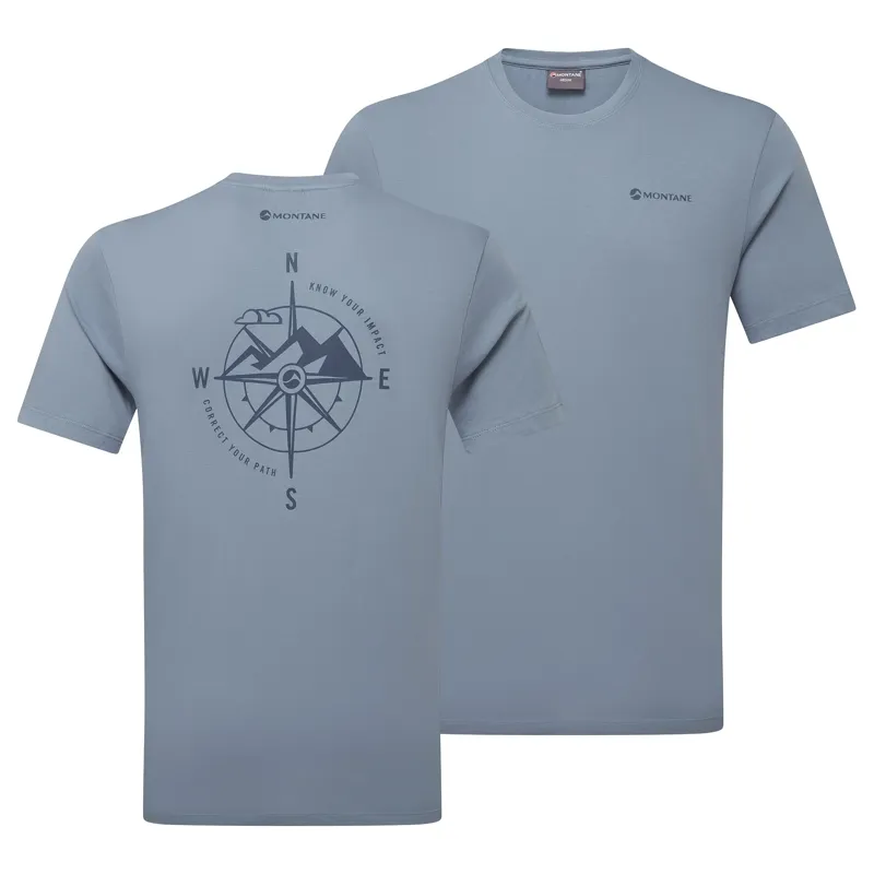 Montane Men's Impact Compass T-Shirt Stone Blue