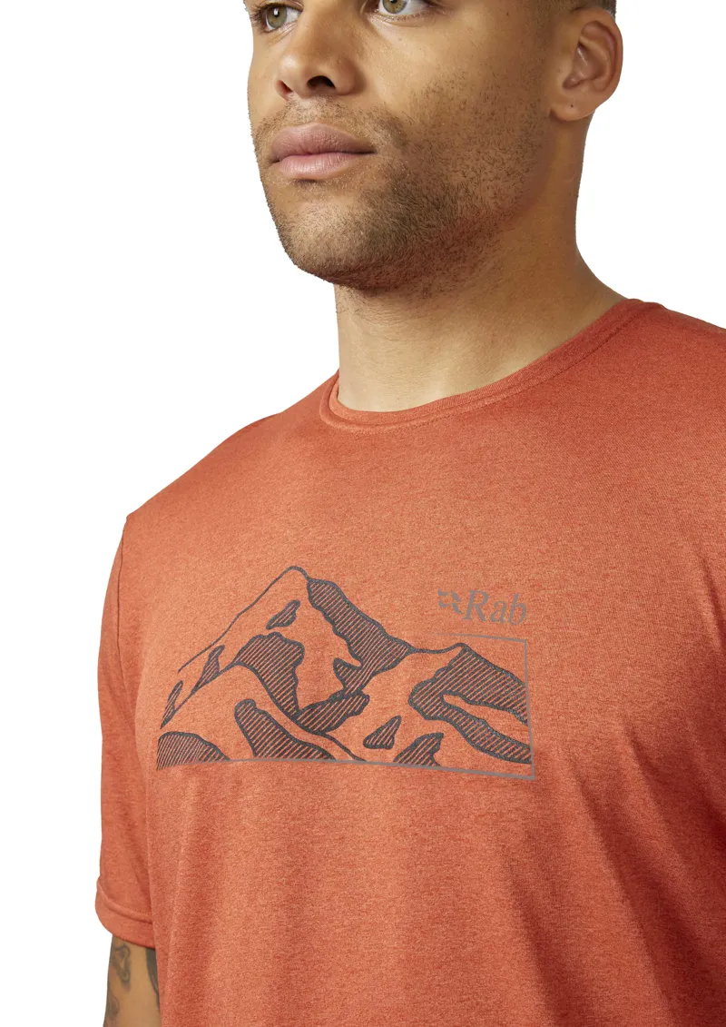 Rab Mens Mantle Mountain T-Shirt Red Clay-5