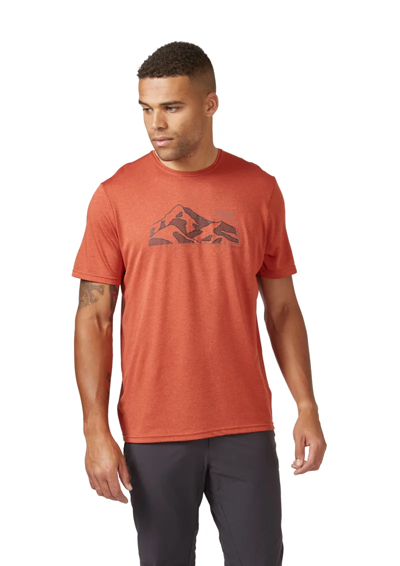 Rab Mens Mantle Mountain T-Shirt Red Clay-2