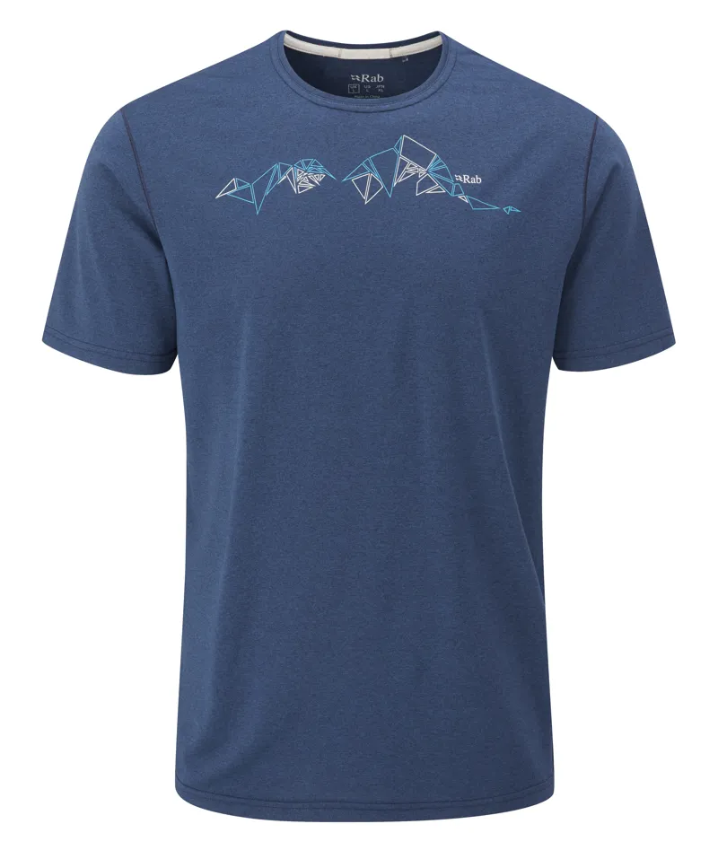 Rab Mens Mantle Tessalate Tee Nightfall Blue